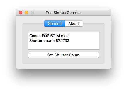 online shutter count check canon